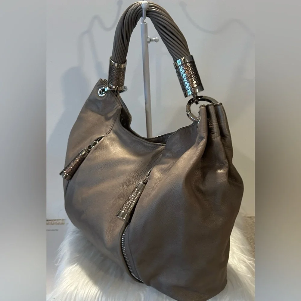 Michael Kors Tan Pebbled Leather Hobo Shoulder Bag